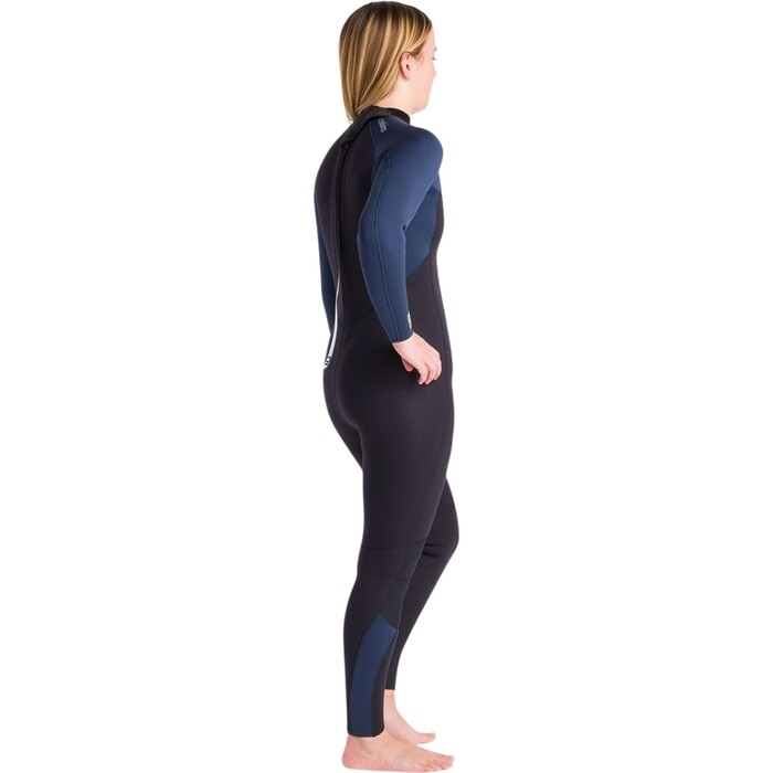 2024 C-Skins Womens NuWave Surflite 5/4/3mm Back Zip Wetsuit C-NSL54WBZ - Black / Bluestone / Cool Green